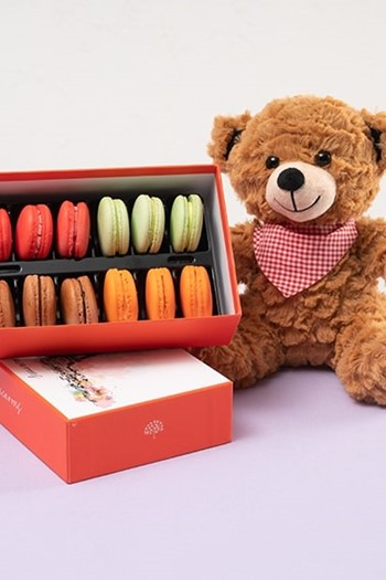 makaron çikolata hediye peluş oyuncak 