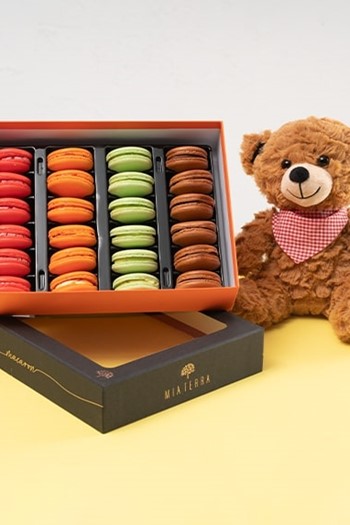 makaron çikolata hediye peluş oyuncak 