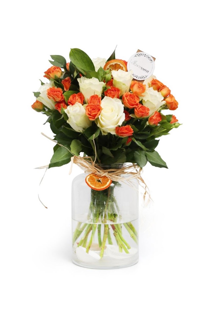 Orange & Whıte Güller