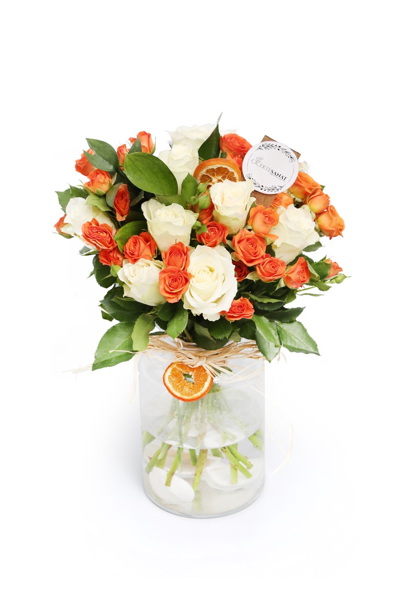 Orange & Whıte Güller