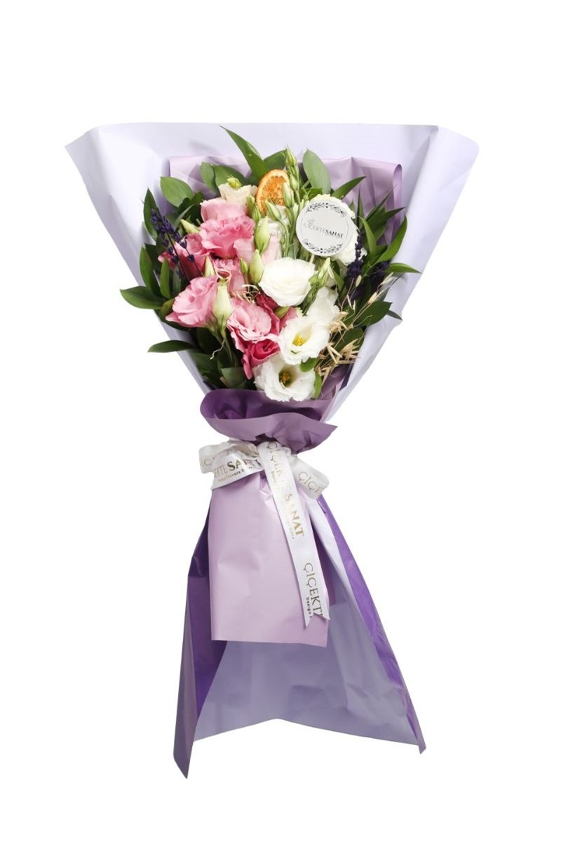 Colored Lisianthus Buketi
