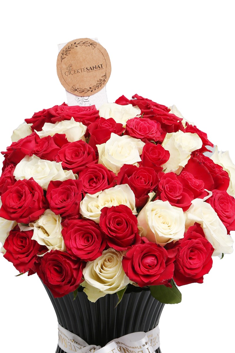 Crystal Red ve White Love Flower - 2