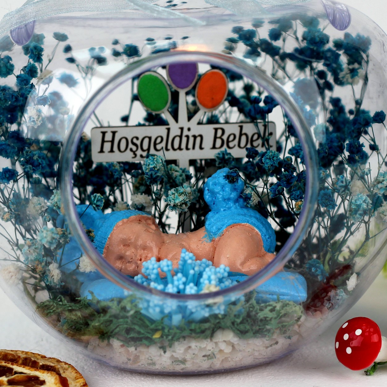 Kare Çerçeveli Teraryum Elma Hoşgeldin Bebek Erkek - 4