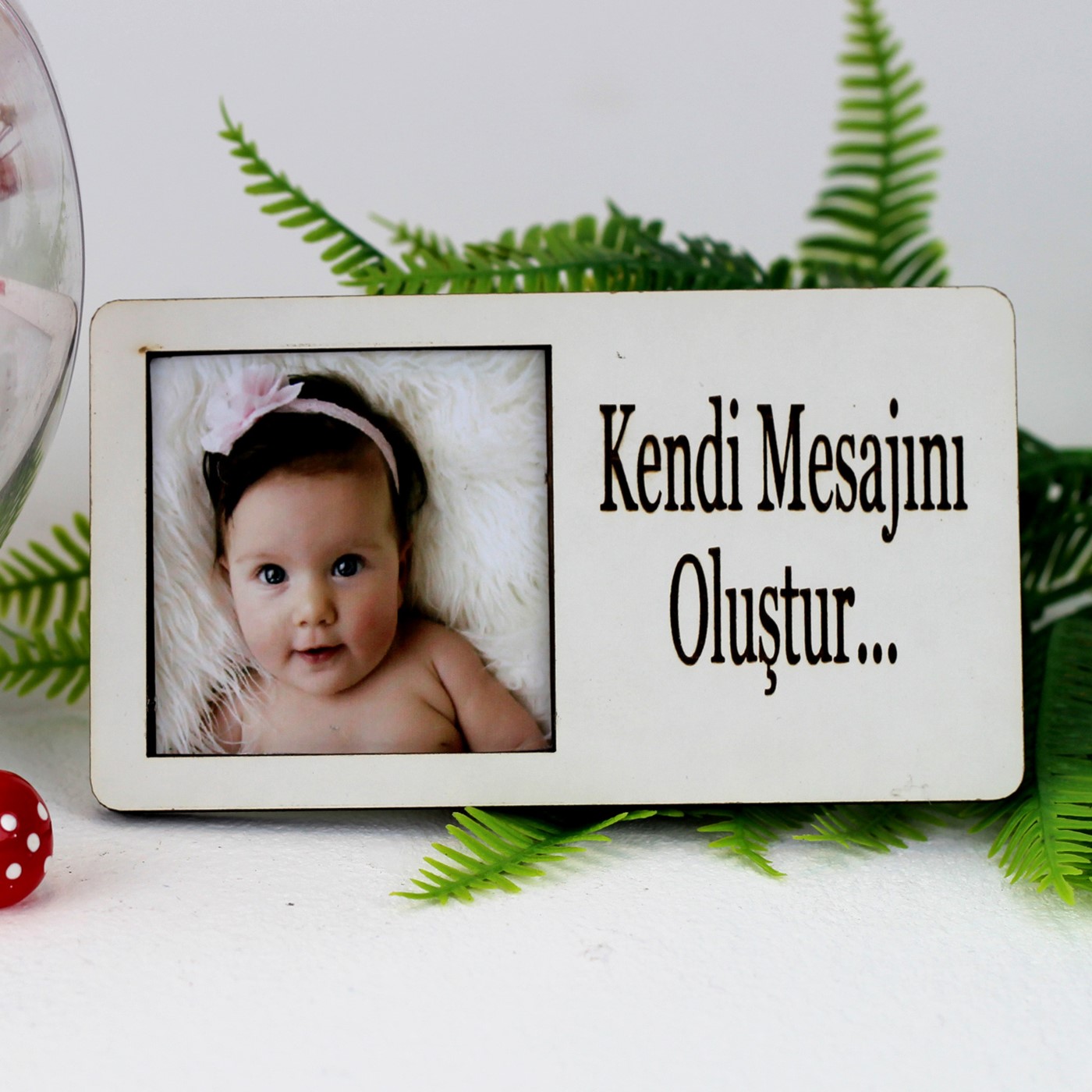 Dikdörtgen Çerçeveli Teraryum Elma Hoşgeldin Bebek Kız - 3