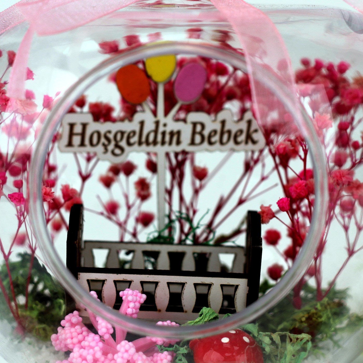 Dikdörtgen Çerçeveli Teraryum Elma Hoşgeldin Bebek Kız - 4