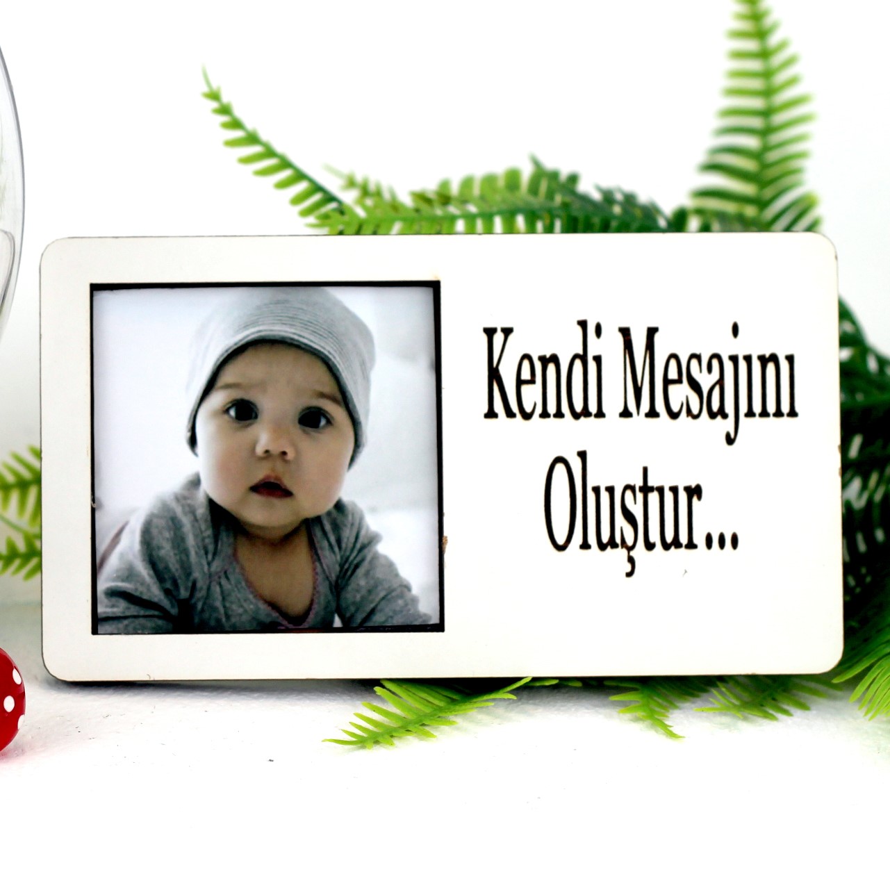 Dikdörtgen Çerçeveli Teraryum Elma Hoşgeldin Bebek Erkek - 3