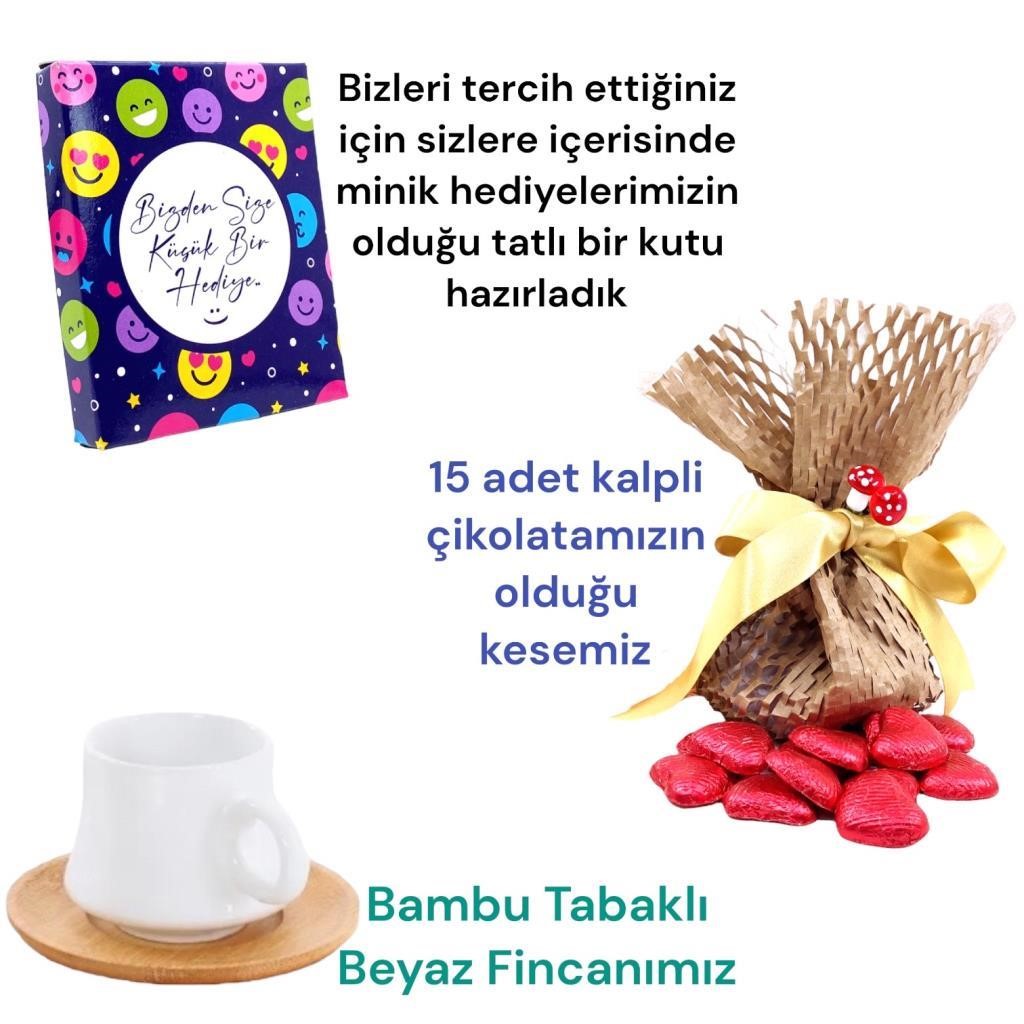 Kişiye Özel Fotoğraflı 2li Beyaz Fincan, Tütsülük Hediye Seti
