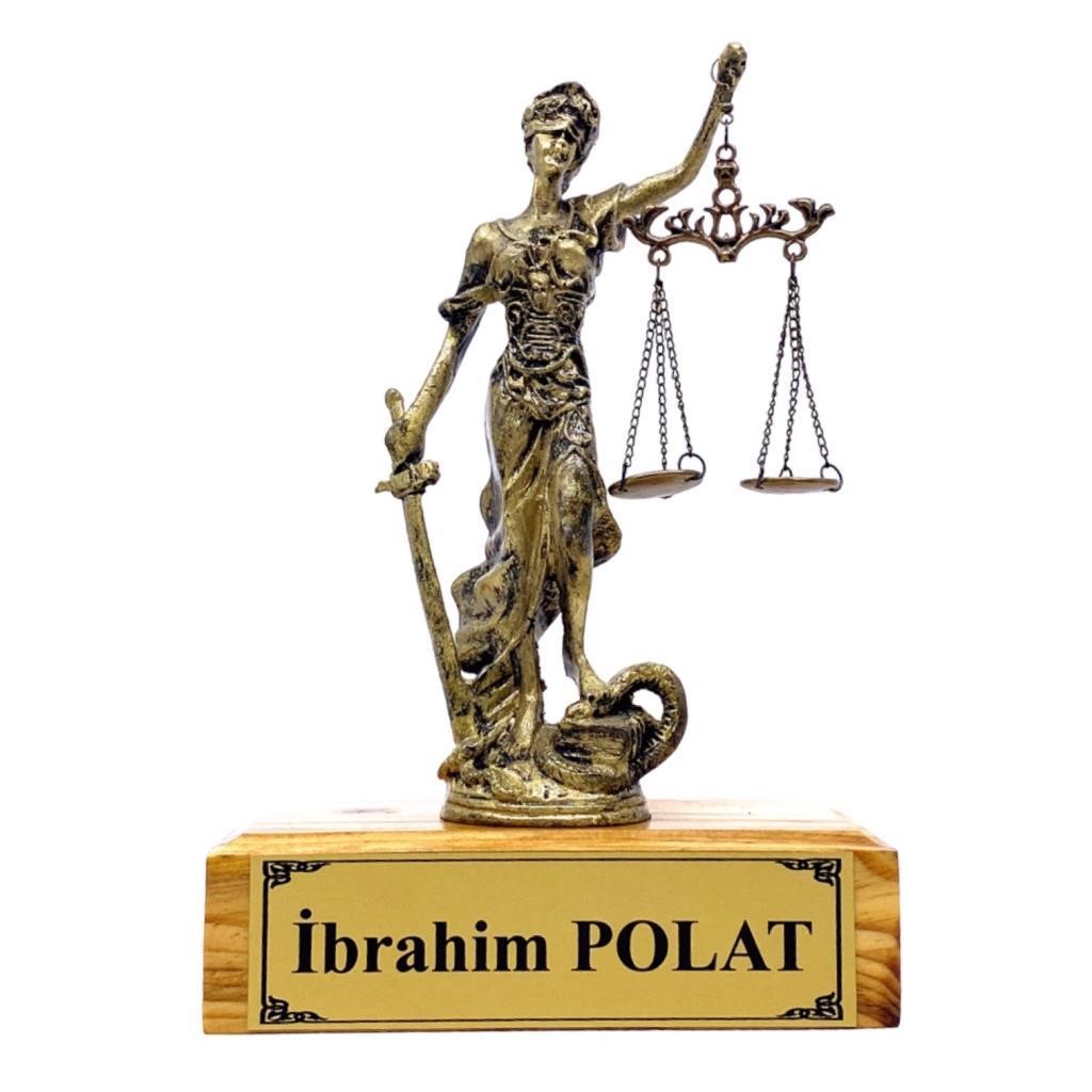 Kişiye Özel Tasarım Doğal Ahşap Kaideli Adalet Biblosu