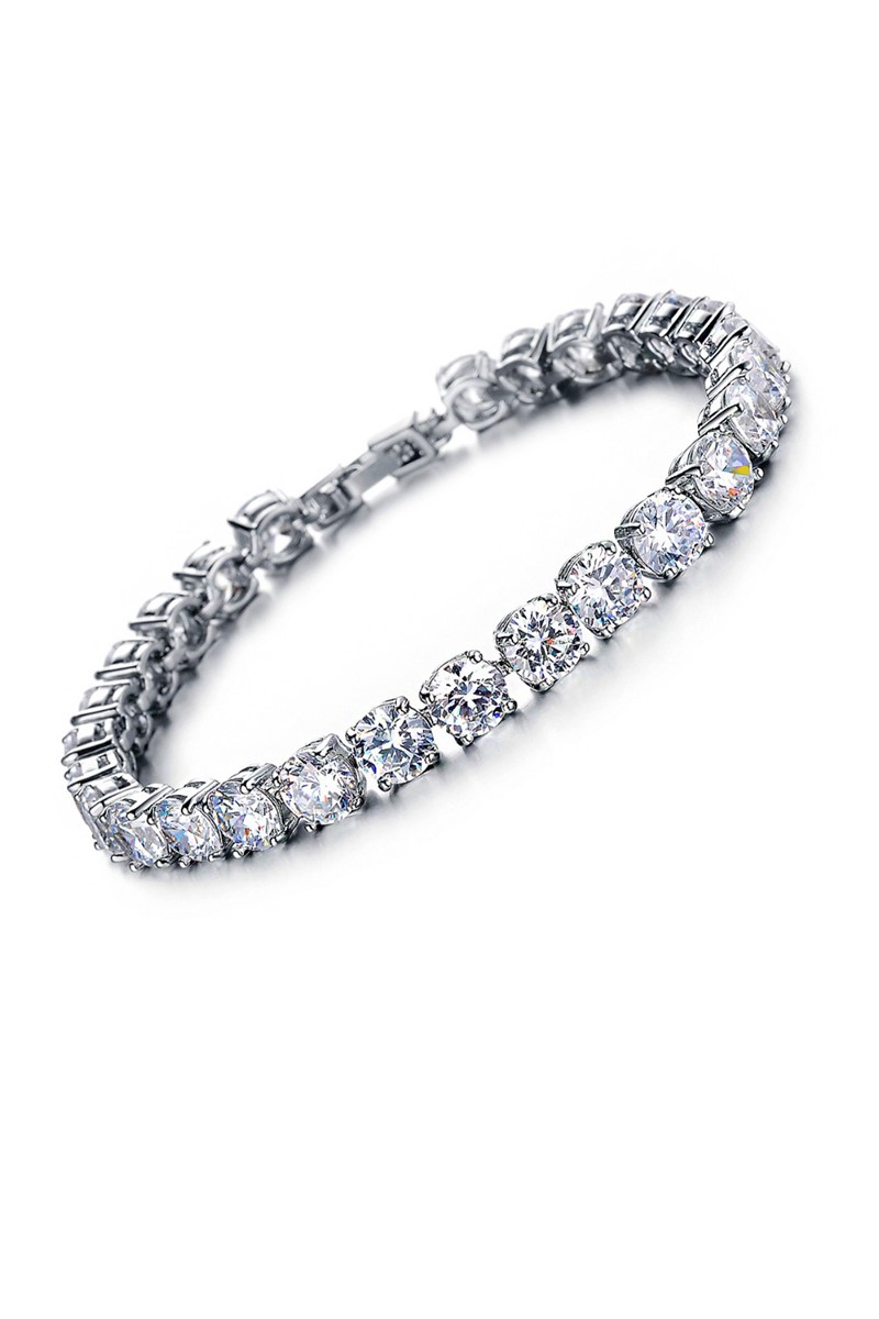 Forentina Gümüş Kaplama Zirkon Taşlı Bayan Bileklik PS0515