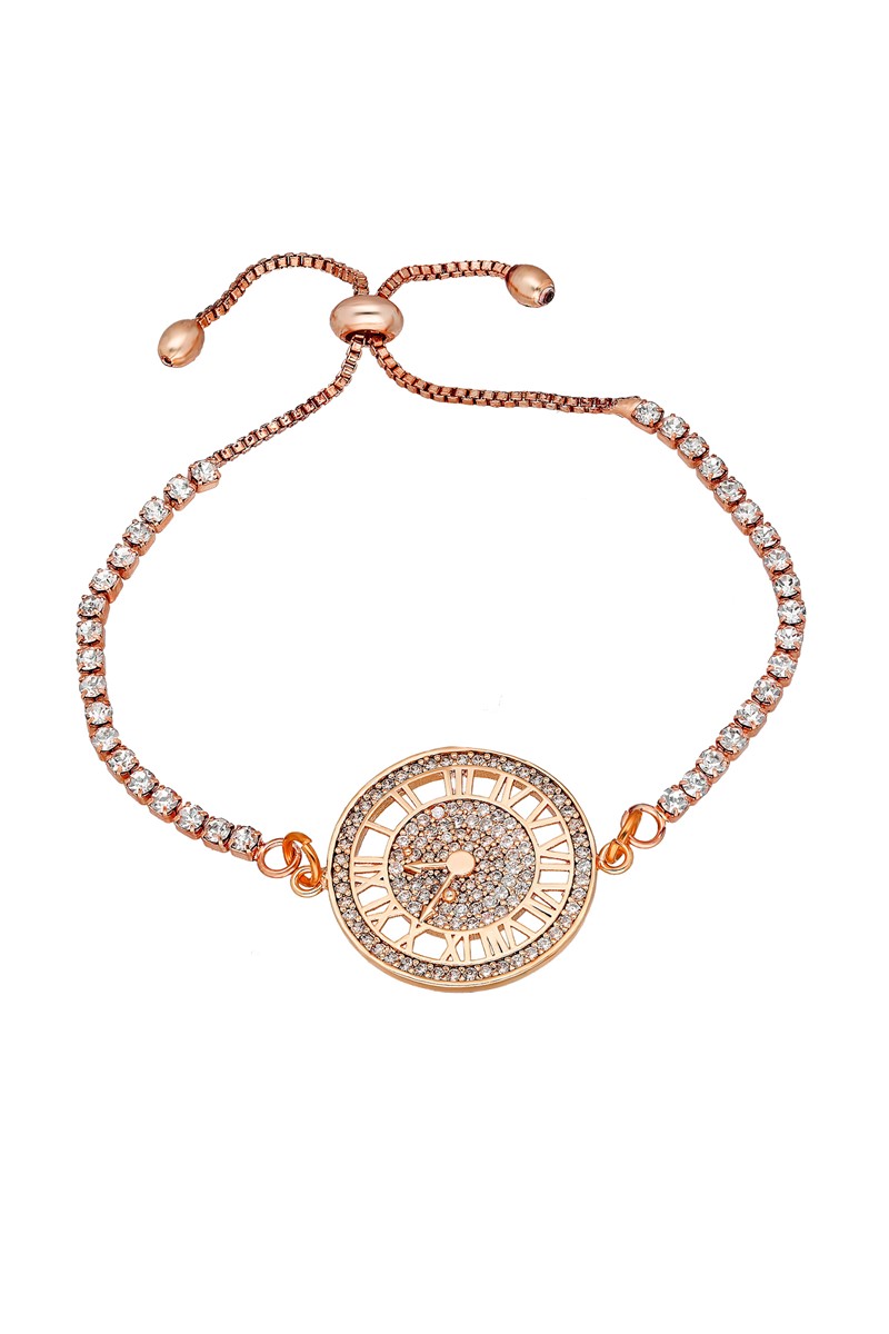 Rose Asansörlü Zirkon Taşlı Bayan Saat Modeli Bileklik PS0653