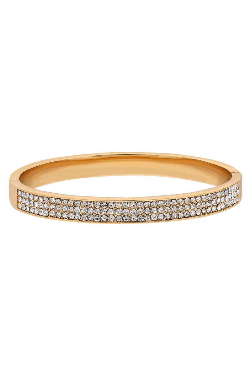 Bayan Altın kaplama Zirkon Taşlı Kelepçe Bilezik PS0716