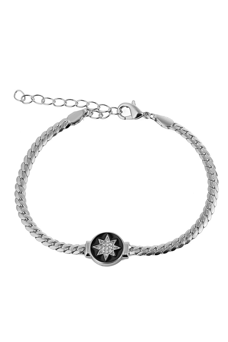 Forentina Gümüş Kaplama Yılan Zincir Bileklik PS1184