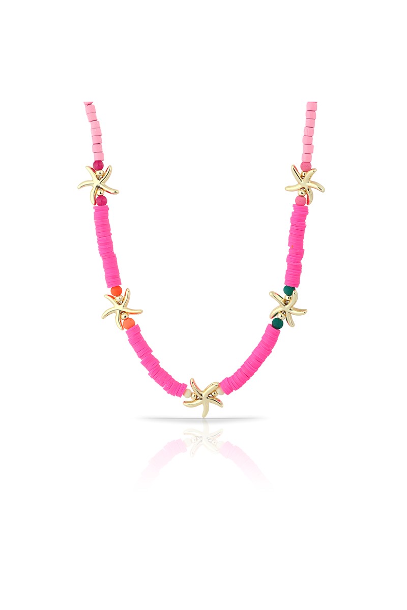 Forentina Deniz Yıldızı Pembe  Kolye PS1482