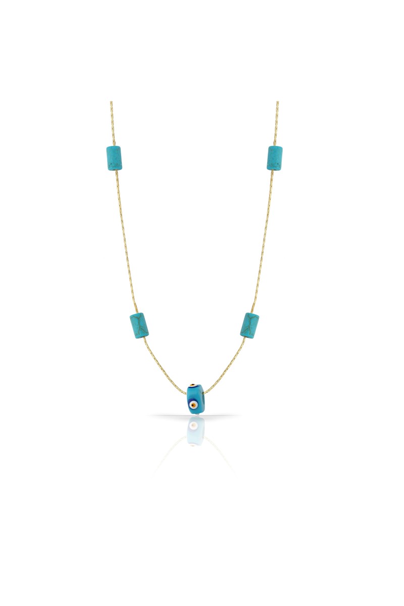 Forentina Mavi Nazar Boncuklu Kolye PS1489