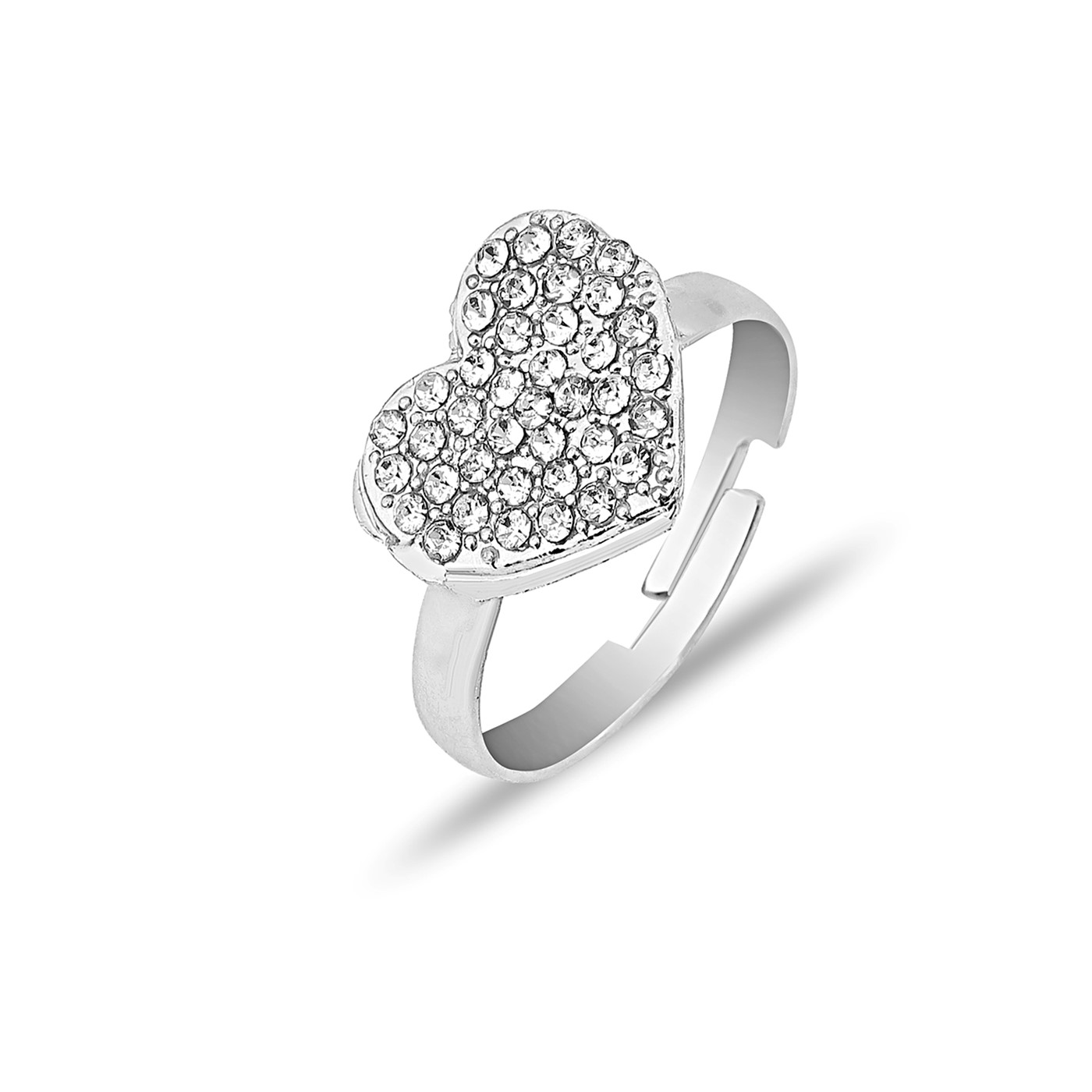 Forentina Gümüş Kaplama Çift Kalp Kolye Küpe Bileklik Saat -Hediye Set PS1517