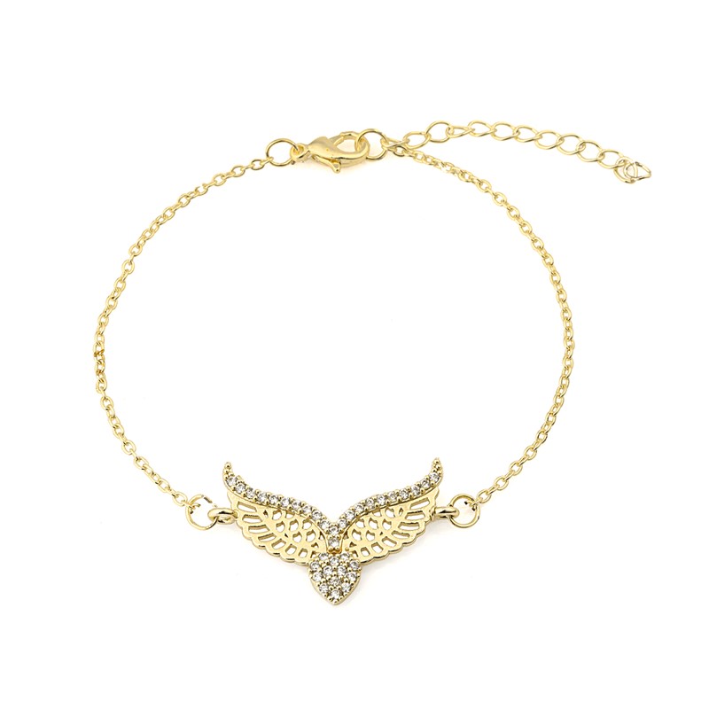 Forentina Melek Kanadı Kolye Bileklik Set -  Kahve Hediye Set  PS1519