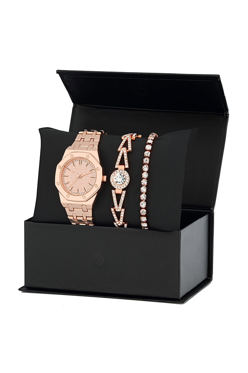Forentina Rose Kol Saati Bileklik Kombin Set PS15134