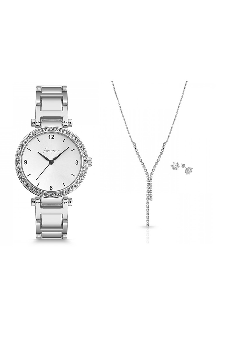 Forentina Bayan Kol Saati Kolye Küpe Set PS1587