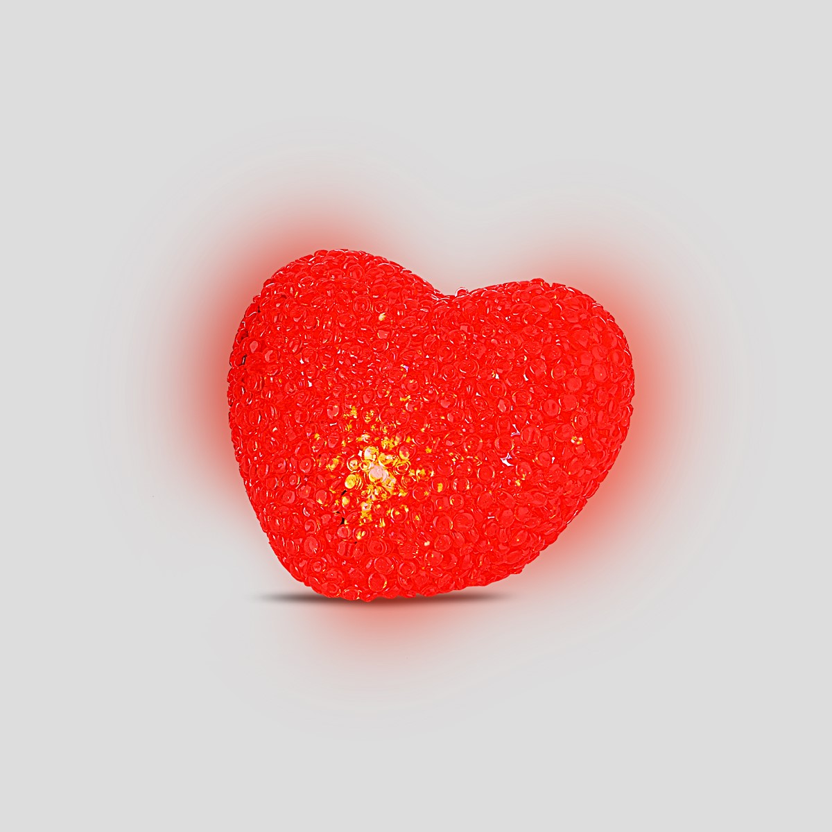 Forentina Çift Kalp Kolye Küpe Bileklik - Led Lamba PS1669