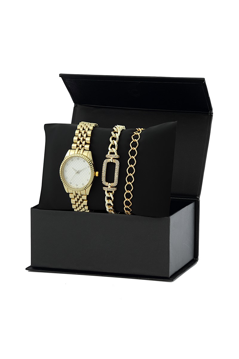 Forentina Altın Kap. Kol Saat Bileklik Kombin PS1705