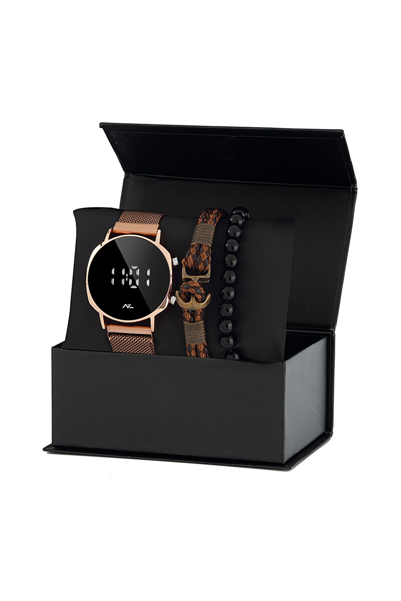 Forentina Erkek Led Kol Saati 2 Bileklik Set PS1717