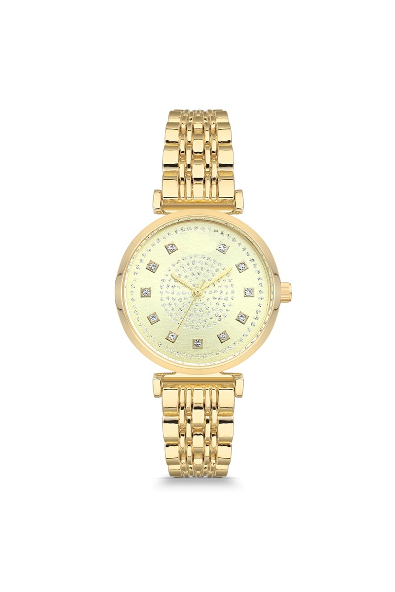 Bayan Taşlı Kol Metal Kol Saati PS1729