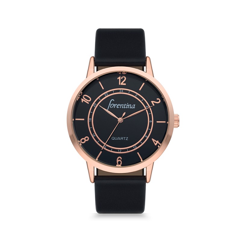Forentina Siyah Kol Saati Bari Kolye Bileklik Set PS1760