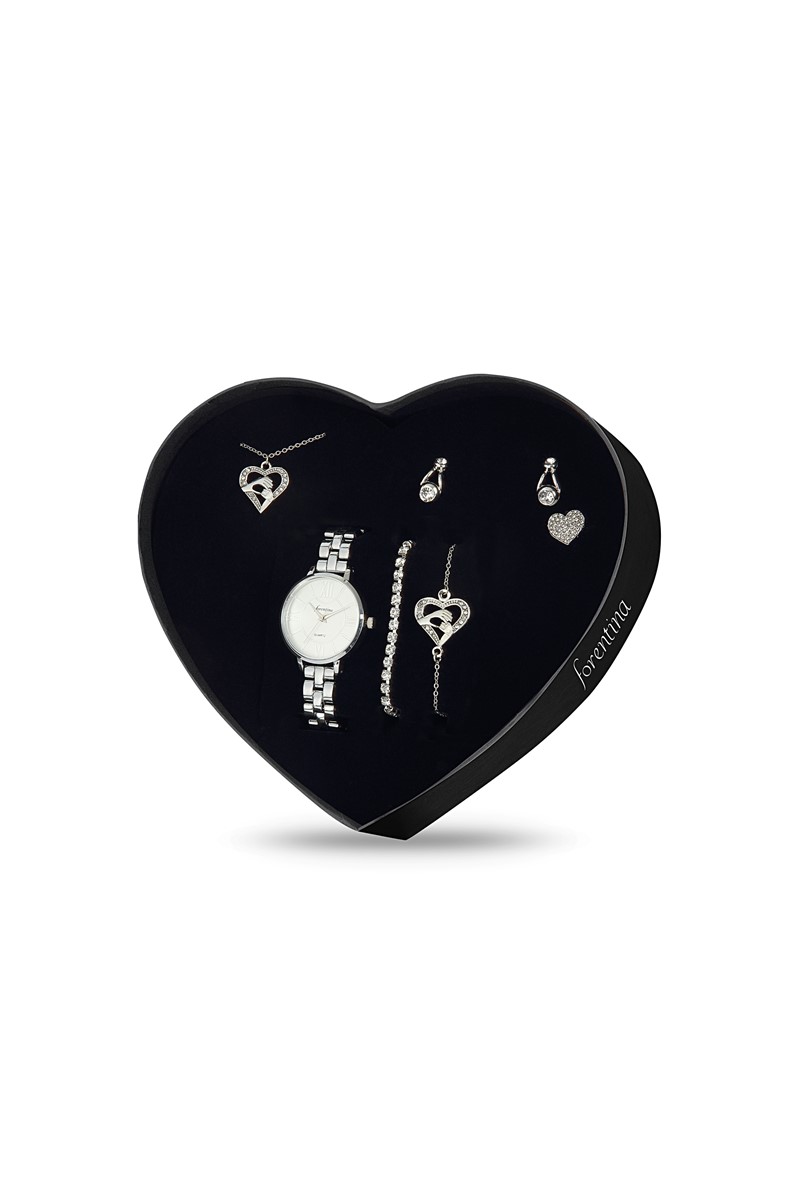 Forentina  Anne Bebek Kolye Küpe Bileklik Yüzük Saat -Hediye Set PS1774