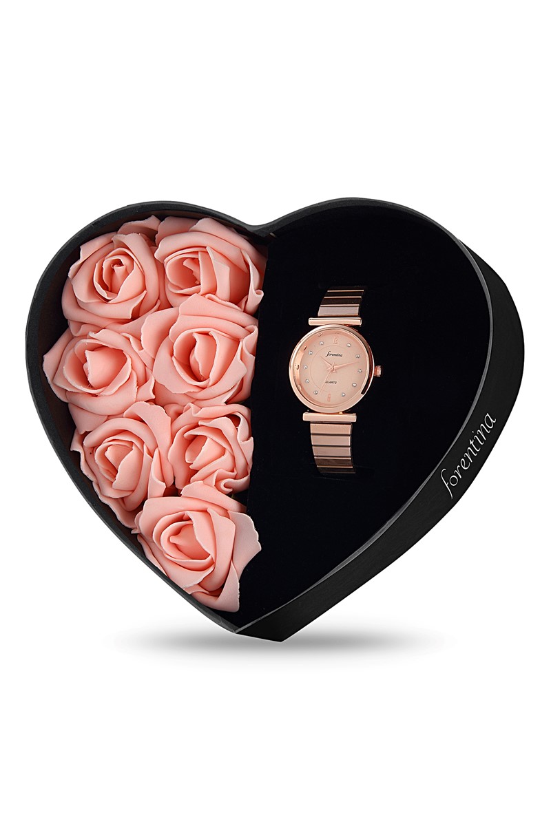 Forentina Rose Metal Bayan Kol Saati - Güllü Kutuda PS1821