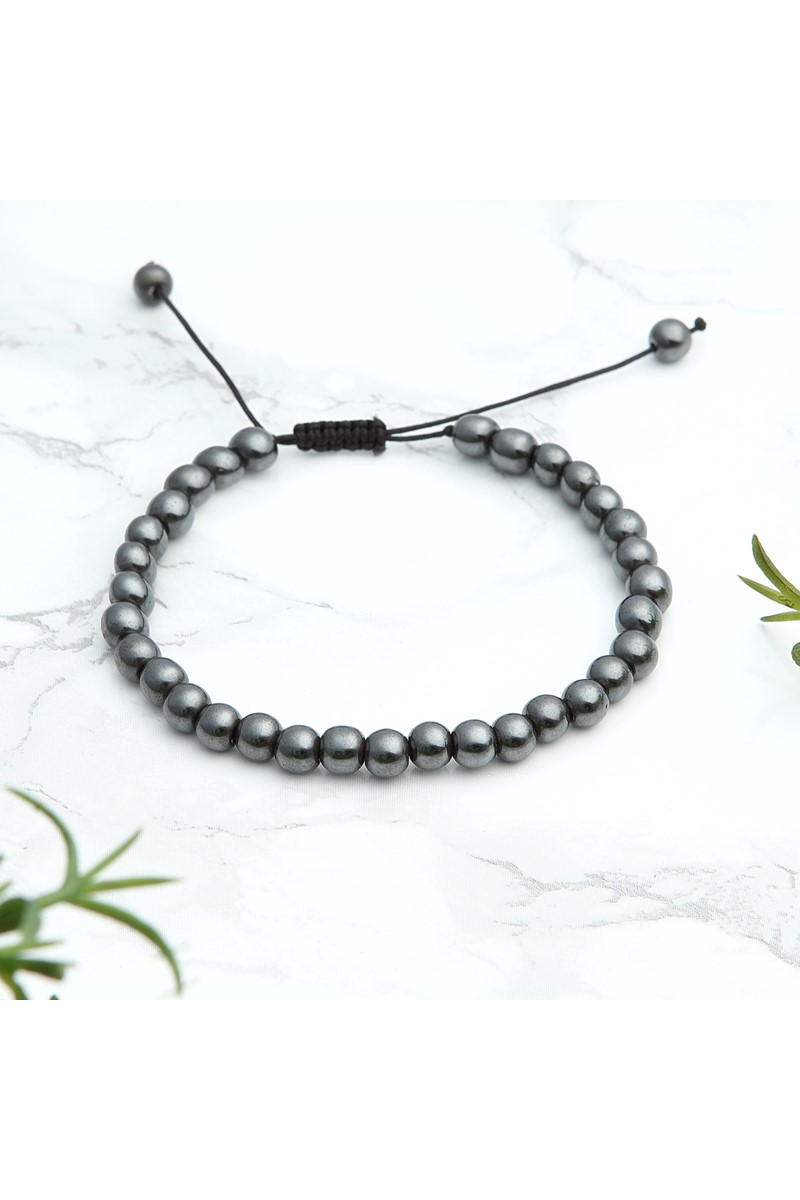 Forentina Gri Ayarlanabilir Erkek İp Bileklik PS1843