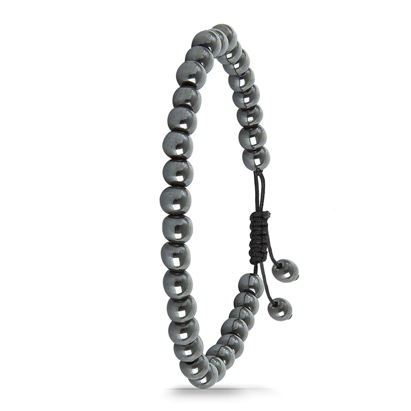 Forentina Gri Ayarlanabilir Erkek İp Bileklik PS1843