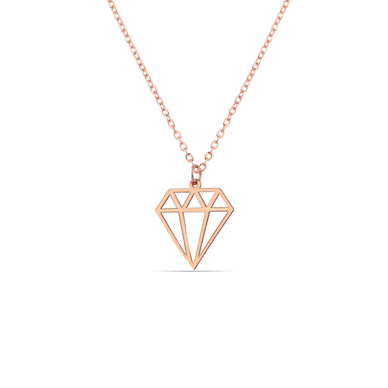 Forentina Rose Elmas Modeli Kolye Küpe Bileklik Saat - Hediye Set PS1895