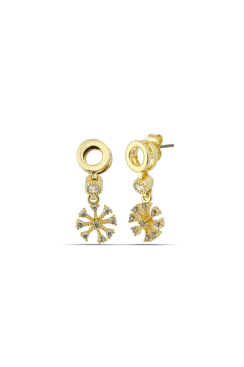 Forentina Sarı Kar Tanesi Küpe PS1911