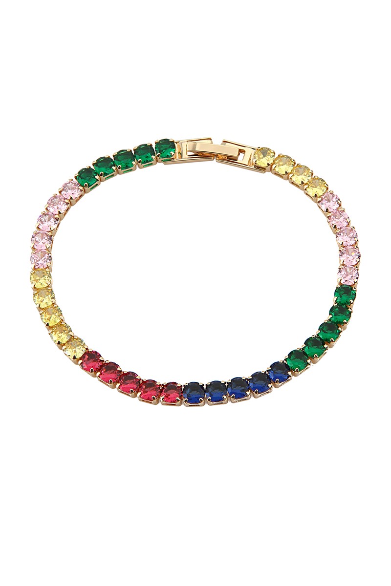 Forentina Bayan Zirkon Renkli Taşlı Bileklik PS1923