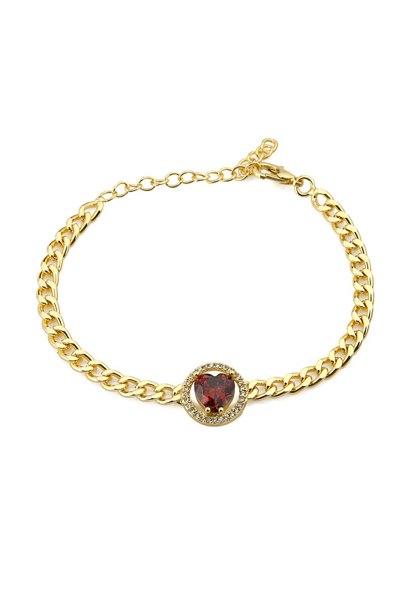 Forentina Zirkon Kalp Kesim Bileklik PS1926