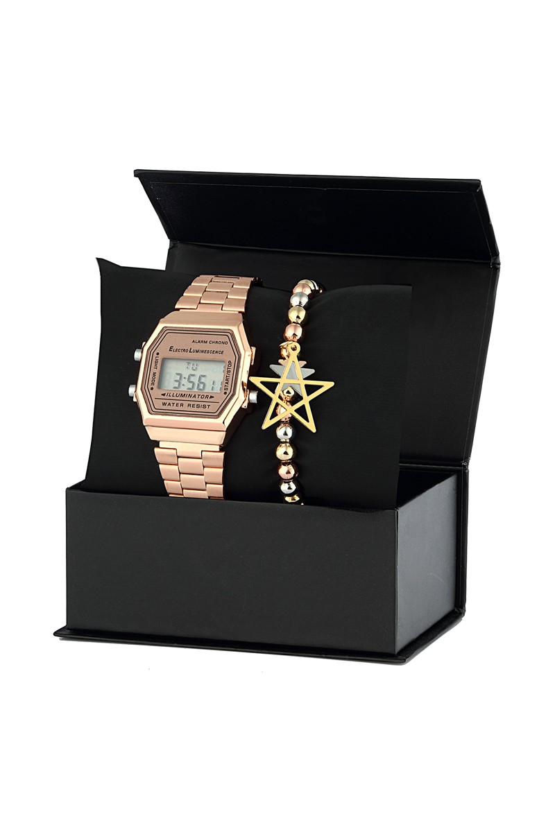 Forentina Retro Bayan Kol Saati Bileklik Kombin PS1978