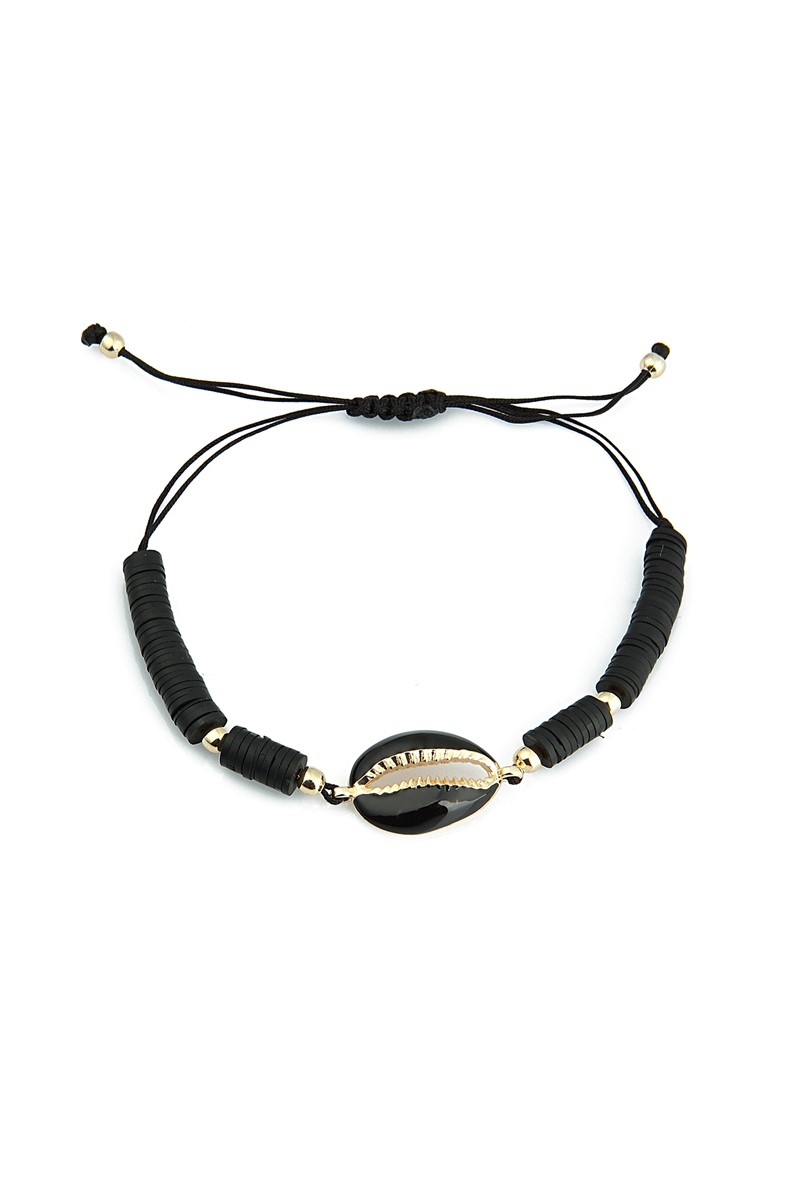 Forentina Siyah Deniz Kabuğu İpli Bileklik PS2008