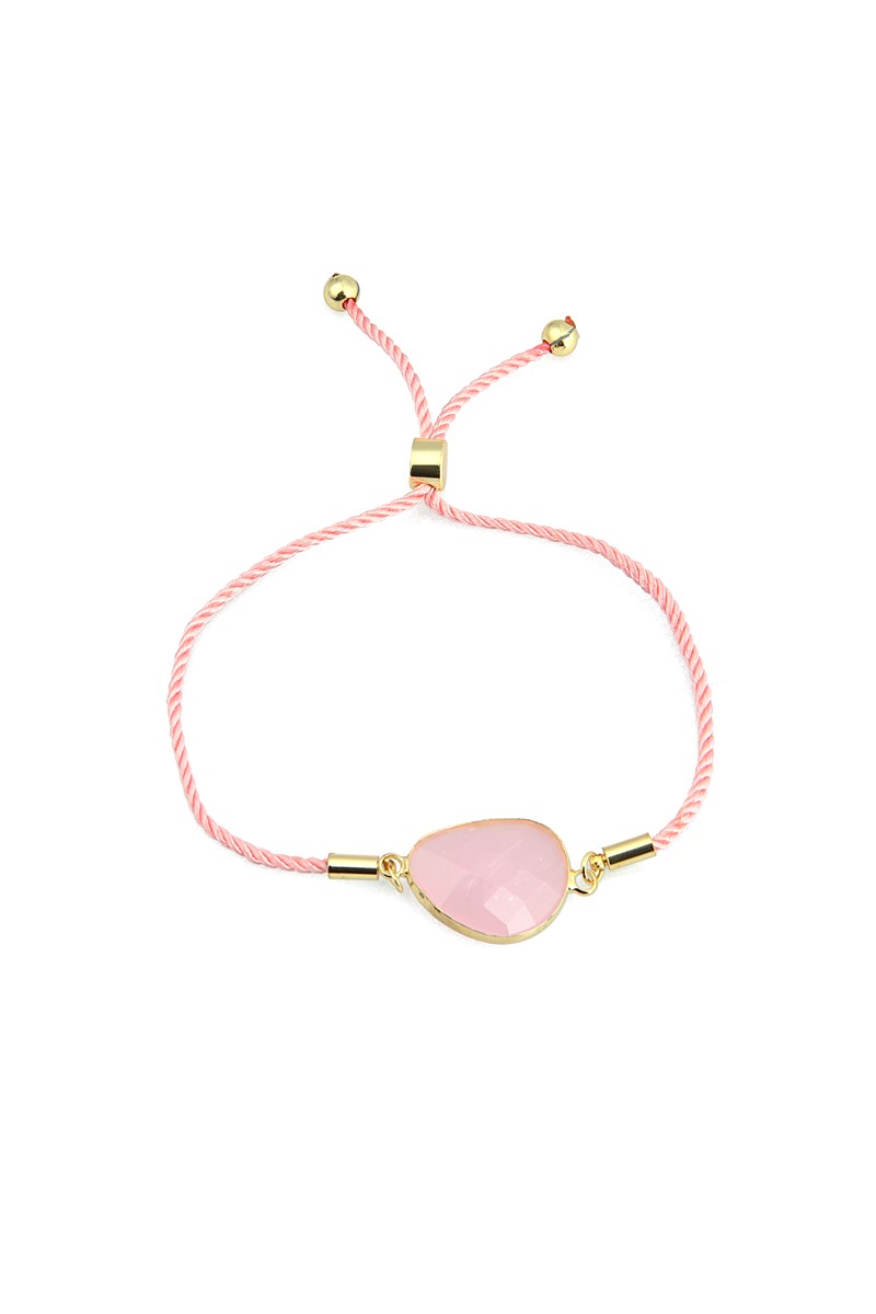 Forentina Pembe Zirkon Taşlı İp Bileklik PS2012