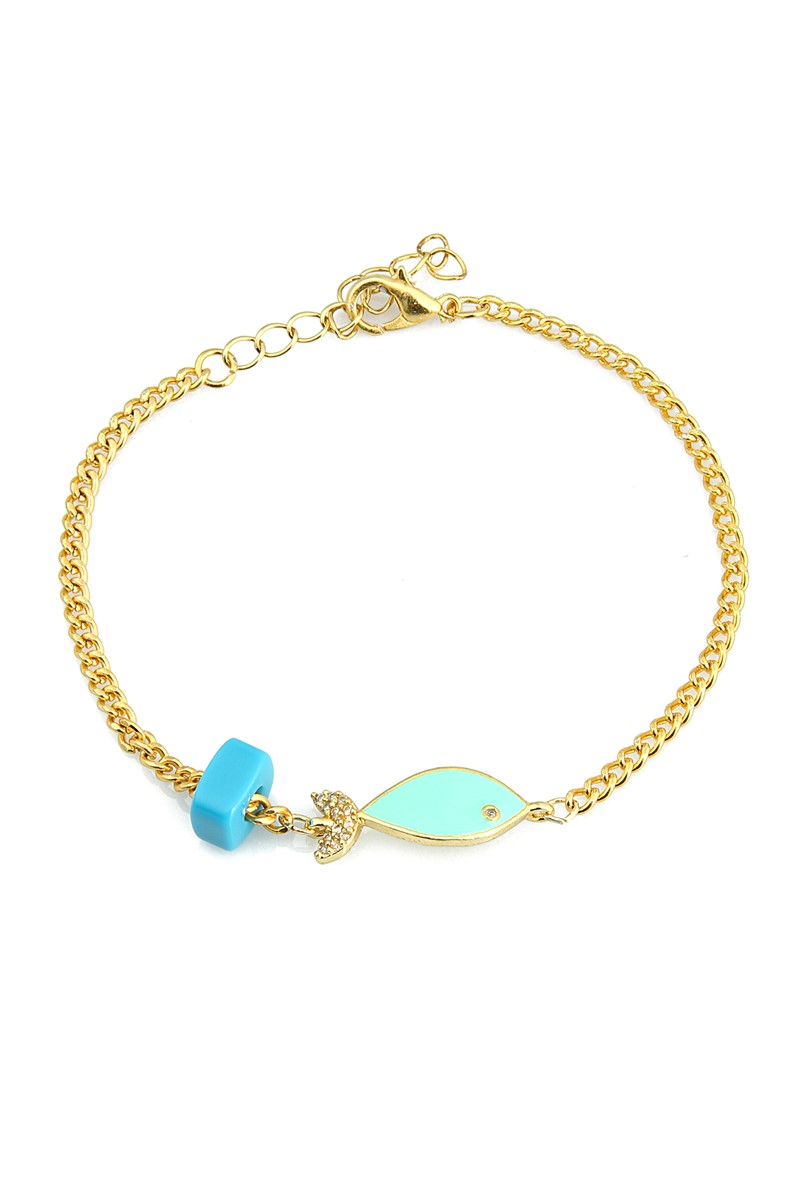 Forentina Altın Kaplama Balık Şans Bileklik PS2014