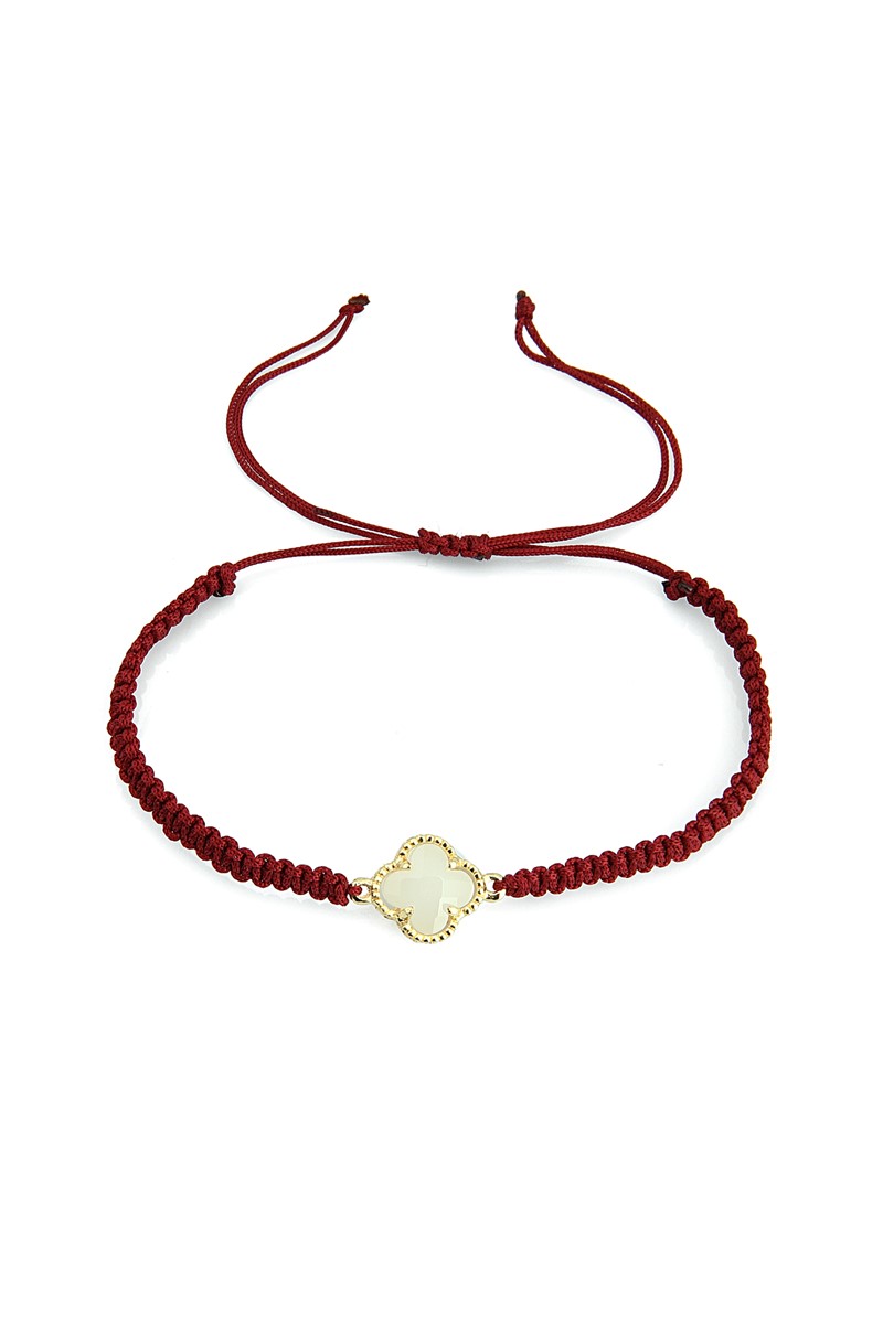 Forentina Bayan Bordo İpli Yonca Bileklik PS2017