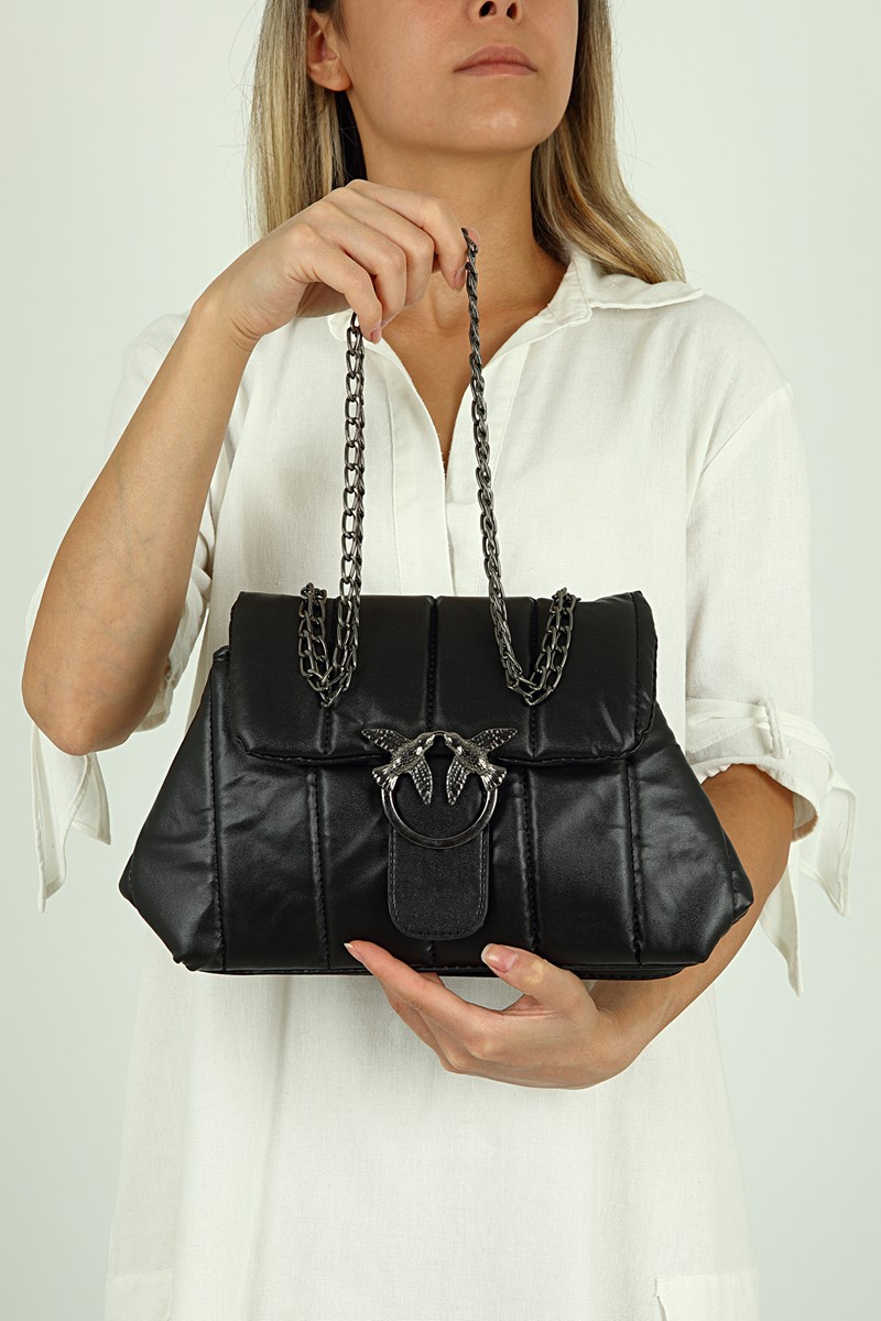 Forentina Siyah Kadın Askılı Omuz Çantası PS2057