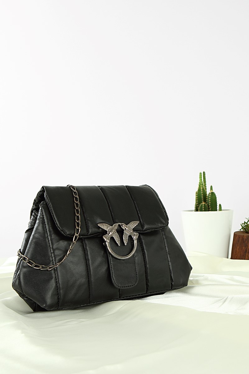 Forentina Siyah Kadın Askılı Omuz Çantası PS2057