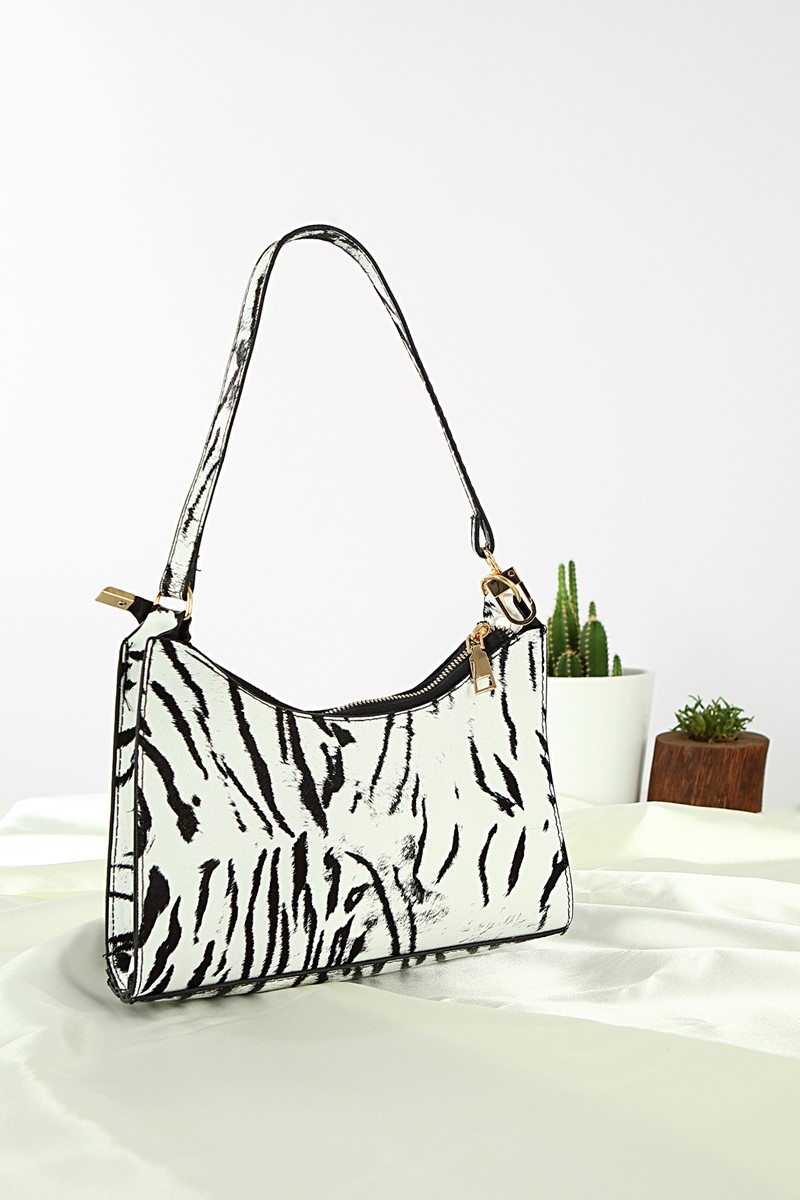 Forentina Kadın Zebra Desenli El Çantası PS2069