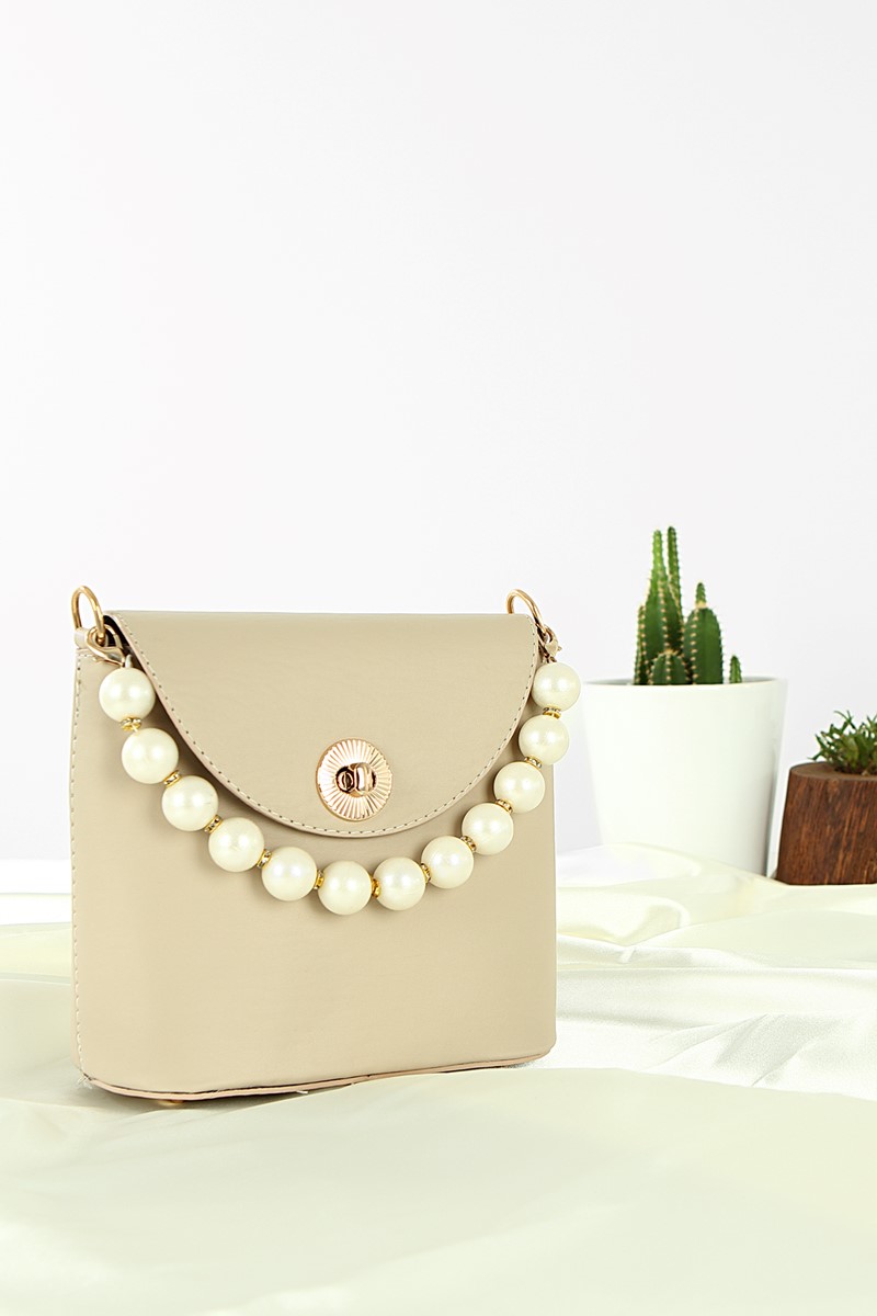 Forentina Krem Kadın El Çantası PS2077