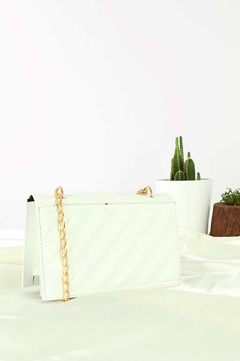 Forentina Kadın Beyaz Askılı Omuz Çantası PS2086