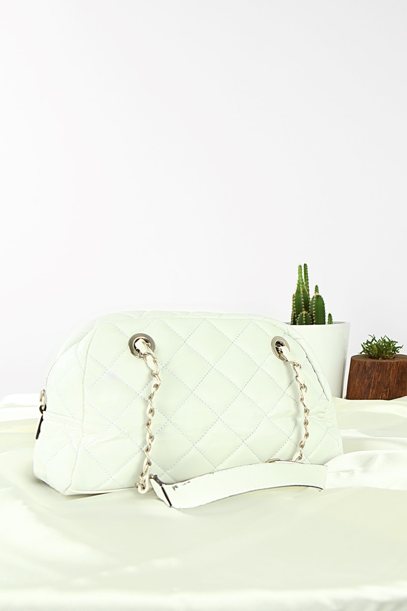 Forentina Kadın Beyaz Askılı Omuz Çantası PS2092