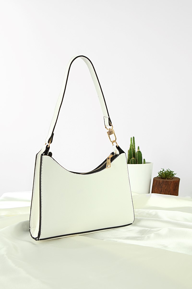 Forentina Kadın Beyaz Askılı Omuz Çantası PS2094