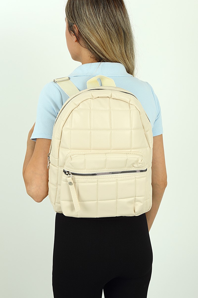 Forentina Kadın Krem Sırt Çantası PS2098