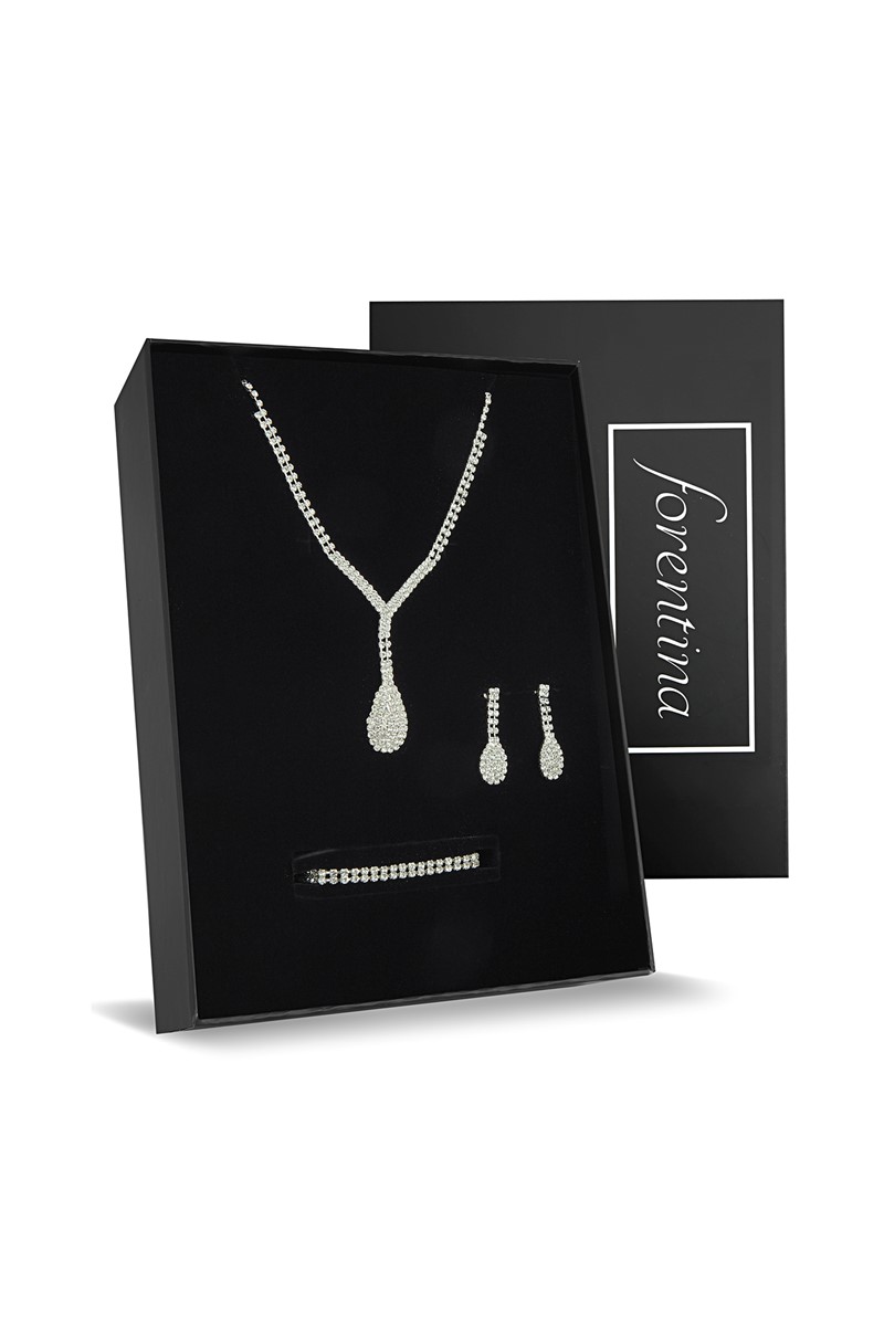 Forentina Gümüş Kaplama Su Yolu Düğün Seti PS2181