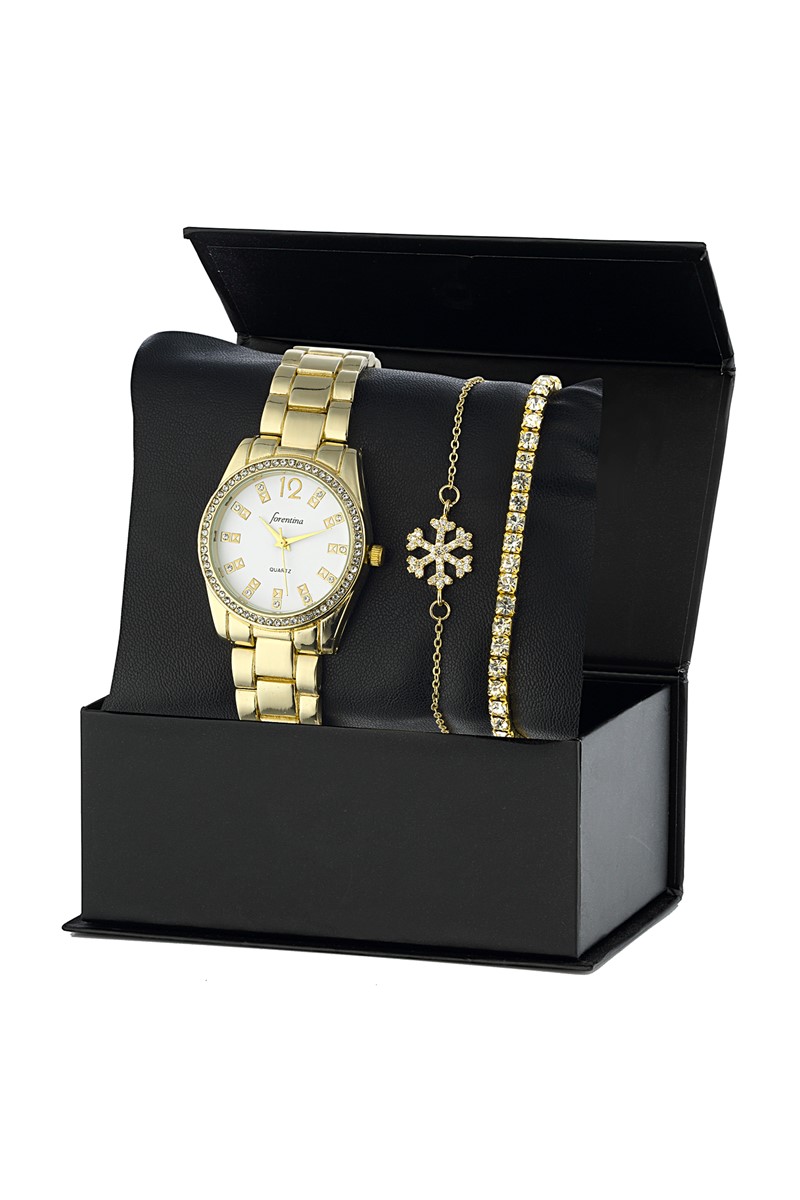 Forentina Kadın Kol Saati 2 Bileklik Kombin PS2225